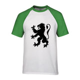t-shirt lion des flandres vert blanc