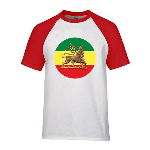 T-Shirt Lion Drapeau Ethiopien Bicolore