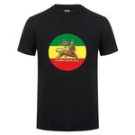 T-shirt Lion Drapeau Ethiopien noir