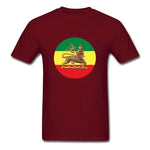 T-shirt Lion Drapeau Ethiopien pourpre