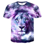 T-Shirt lion Étoiles 3D