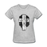 T-shirt Lion Femme Triomphe gris