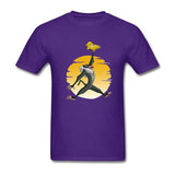 T-Shirt Lion Rafiki et Simba violet