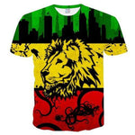 T-Shirt Lion couleurs panafricaines