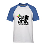 T-shirt Lion Reggae Bleu blanc