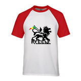 T-shirt Lion Reggae rouge blanc