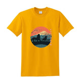 t-shirt lion sakura matata jaune orange