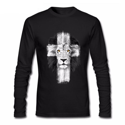 t-shirt lion triomphe manches longues