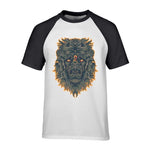 t-shirt lion zodiaque noir blanc