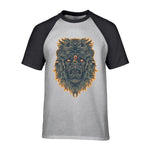 t-shirt lion zodiaque bicolore