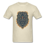 T-shirt lion zodiaque beige