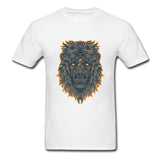 T-shirt lion zodiaque blanc