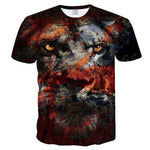 T-Shirt Lion Motif Prédateur