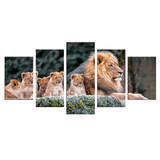 Tableau Lion Famille