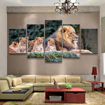tableau famille lion