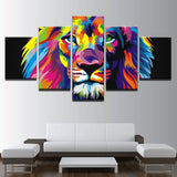 Tableau deco Lion Multicolore