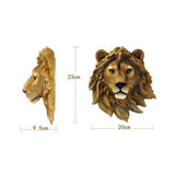Tête de Lion Murale<br> Roi des Animaux