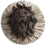 Tête de Lion Murale<br> Rugissement Perçant