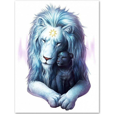 Toile Lion Amour Astral