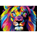 Toile Lion Multicolore