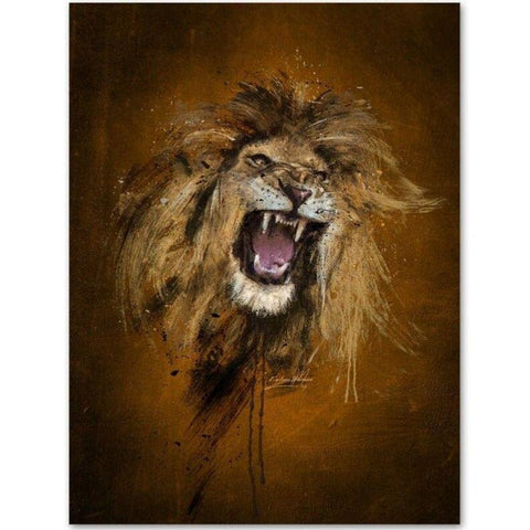 Toile Lion Peinture Panthera Leo