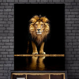 Toile Lion reflet