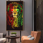 Toile Lion Rastafari