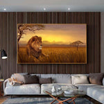 Toile deco Lion Savane Africaine